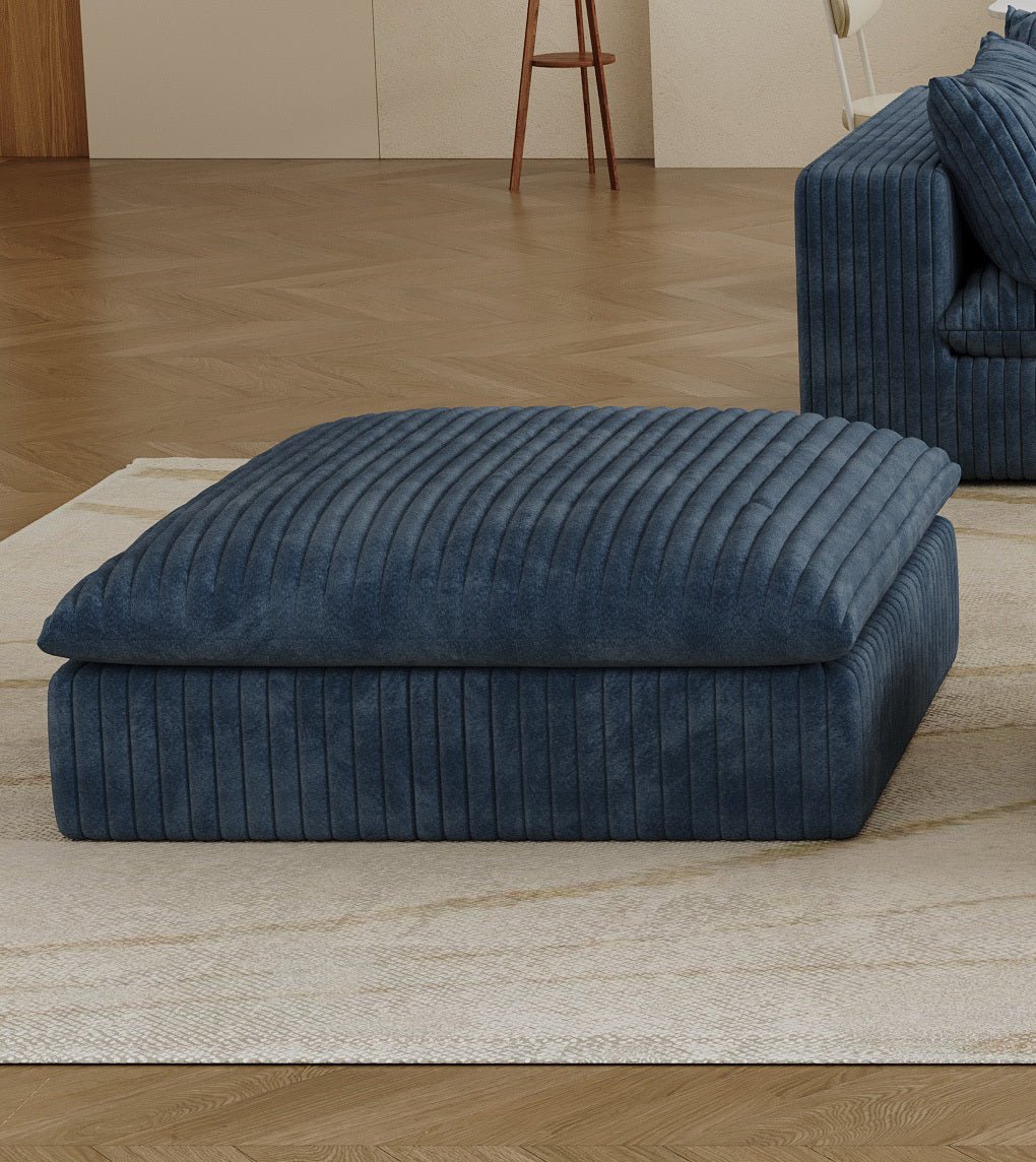 Cloud Sofa,Corduroy Fabric,Deep Seat Couches,Double - layer design,Removable Cushion,No Assembly, DIY Combination for Living room, Bedroom,Conference room ,Apartment,Blue - 1st Choice Furniture Direct