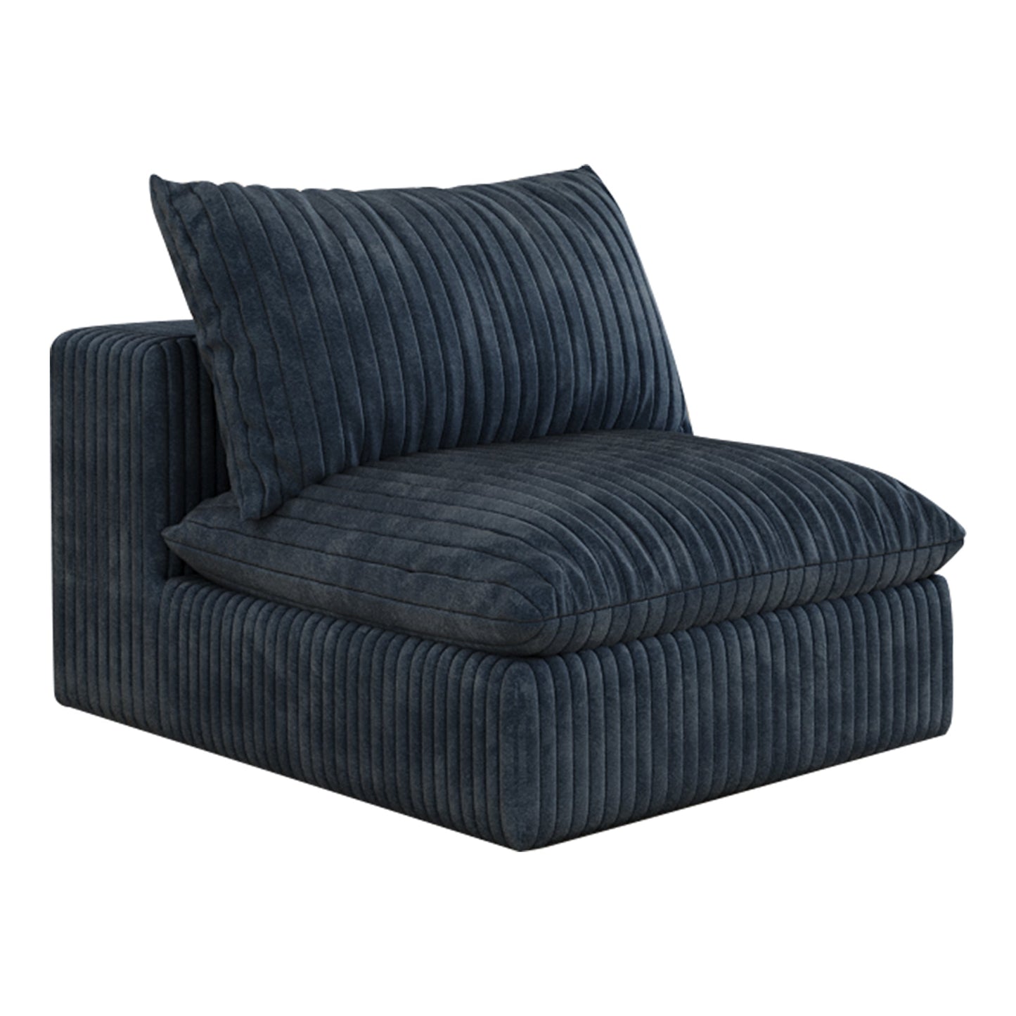 Cloud Sofa,Corduroy Fabric,Deep Seat Couches,Double - layer design,Removable Cushion,No Assembly, DIY Combination for Living room, Bedroom,Conference room ,Apartment,Blue - 1st Choice Furniture Direct