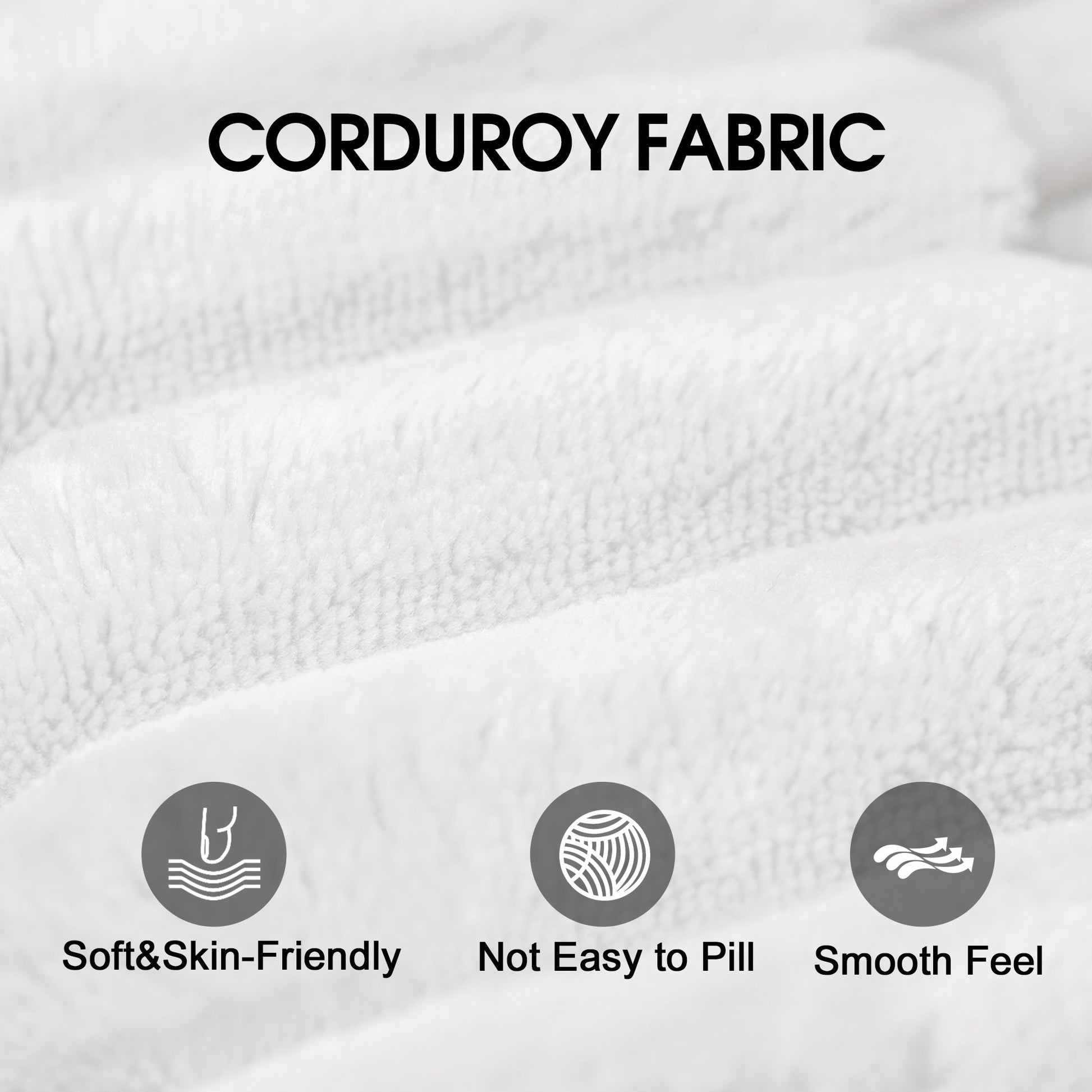 Cloud Sofa,Corduroy Fabric,Deep Seat Couches,Double - layer design,Removable Cushion,No Assembly, DIY Combination for Living room, Bedroom,Conference room ,Apartment,White - 1st Choice Furniture Direct