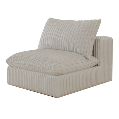 Cloud Sofa,Corduroy Fabric,Deep Seat Couches,Double - layer design,Removable Cushion,No Assembly, DIY Combination for Living room, Bedroom,Conference room ,Apartment,White - 1st Choice Furniture Direct
