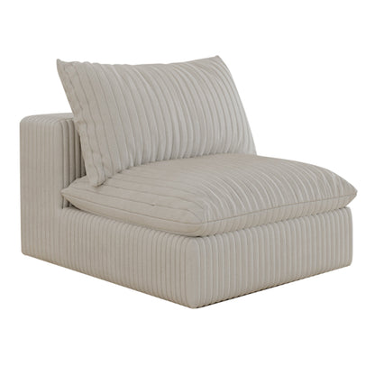 Cloud Sofa,Corduroy Fabric,Deep Seat Couches,Double - layer design,Removable Cushion,No Assembly, DIY Combination for Living room, Bedroom,Conference room ,Apartment,White - 1st Choice Furniture Direct