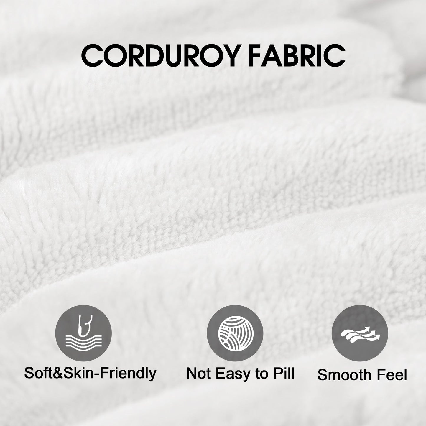 Cloud Sofa,Corduroy Fabric,Deep Seat Couches,Double - layer design,Removable Cushion,No Assembly, DIY Combination for Living room, Bedroom,Conference room ,Apartment,White - 1st Choice Furniture Direct
