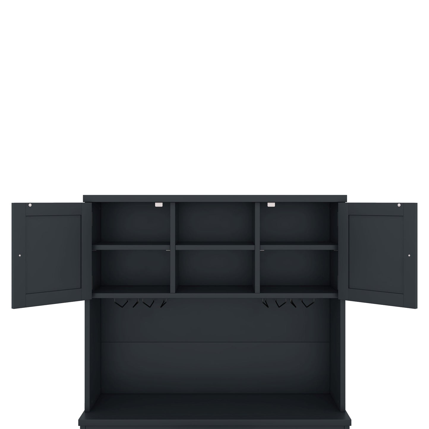 Coffee Bar Cabinet Kitchen Cabinet with Storage, Farmhouse Wine Cabinet with Drawers shelves and cabinets, Buffet Cabinet Wine & Glass Racks for Dining Room, Kitchen, Dark Blue - 1st Choice Furniture Direct