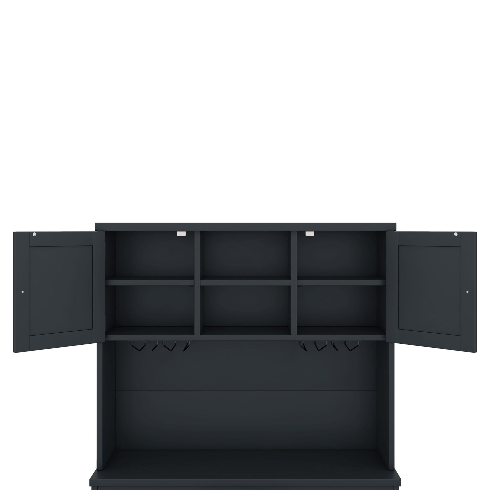 Coffee Bar Cabinet Kitchen Cabinet with Storage, Farmhouse Wine Cabinet with Drawers shelves and cabinets, Buffet Cabinet Wine & Glass Racks for Dining Room, Kitchen, Dark Blue - 1st Choice Furniture Direct