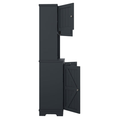Coffee Bar Cabinet Kitchen Cabinet with Storage, Farmhouse Wine Cabinet with Drawers shelves and cabinets, Buffet Cabinet Wine & Glass Racks for Dining Room, Kitchen, Dark Blue - 1st Choice Furniture Direct