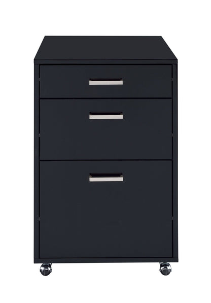 Coleen Black High Gloss & Chrome Finish Cabinet - 1st Choice Furniture Direct