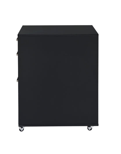Coleen Black High Gloss & Chrome Finish Cabinet - 1st Choice Furniture Direct