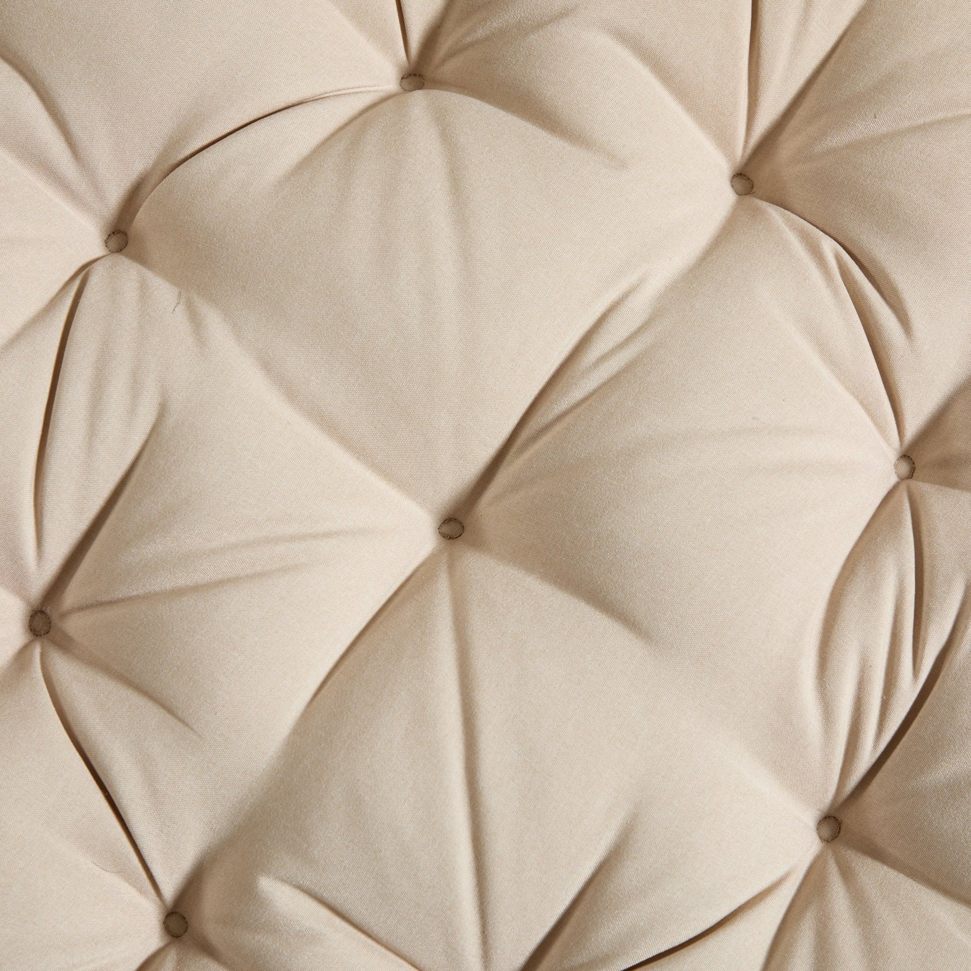 Comfortable Ergonomic Wicker Papasan Chair, 360° Swivel Indoor Outdoor Rattan Chair with Soft Thick Cushion, Ideal for Living Room, Bedroom, Reading Room, Brown Frame with Beige Cushion - 1st Choice Furniture Direct