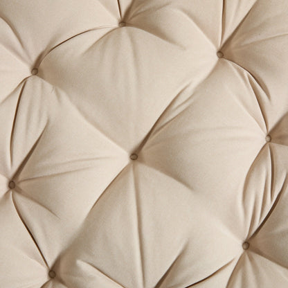 Comfortable Ergonomic Wicker Papasan Chair, 360° Swivel Indoor Outdoor Rattan Chair with Soft Thick Cushion, Ideal for Living Room, Bedroom, Reading Room, Brown Frame with Beige Cushion - 1st Choice Furniture Direct
