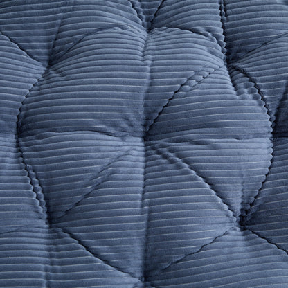 Comfortable Ergonomic Wicker Papasan Chair, 360° Swivel Indoor Outdoor Rattan Chair with Soft Thick Cushion, Ideal for Living Room, Bedroom, Reading Room, Brown Frame with Navy blue Cushion - 1st Choice Furniture Direct