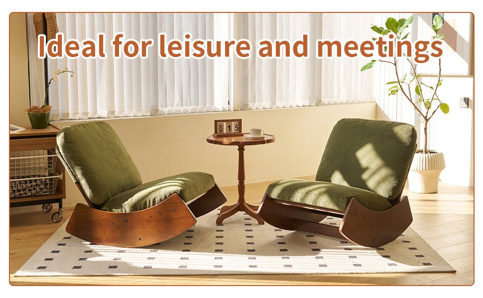 Comfortable Glider Rocking Chair, High - Quality Upholstery Glider Chair, Solid Wood Frame, Perfect for Multiple Settings Accent Reading Chair for Bedroom,Living Room,Nursery - 1st Choice Furniture Direct