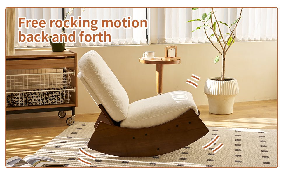 Comfortable Glider Rocking Chair, High - Quality Upholstery Glider Chair, Solid Wood Frame, Perfect for Multiple Settings Accent Reading Chair for Bedroom,Living Room,Nursery - 1st Choice Furniture Direct