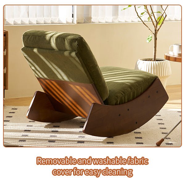Comfortable Glider Rocking Chair, High - Quality Upholstery Glider Chair, Solid Wood Frame, Perfect for Multiple Settings Accent Reading Chair for Bedroom,Living Room,Nursery - 1st Choice Furniture Direct