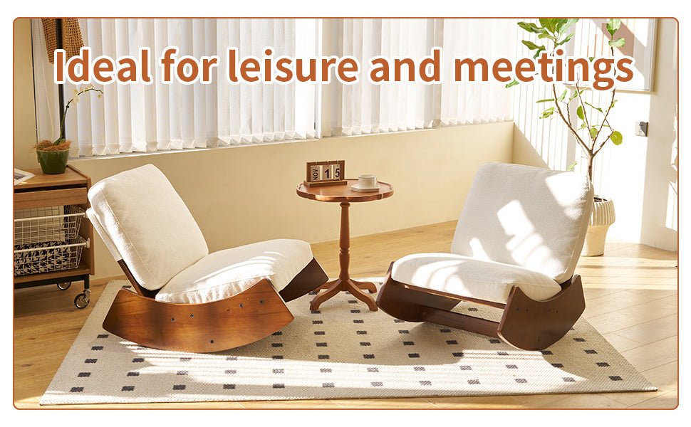 Comfortable Glider Rocking Chair, High - Quality Upholstery Glider Chair, Solid Wood Frame, Perfect for Multiple Settings Accent Reading Chair for Bedroom,Living Room,Nursery - 1st Choice Furniture Direct