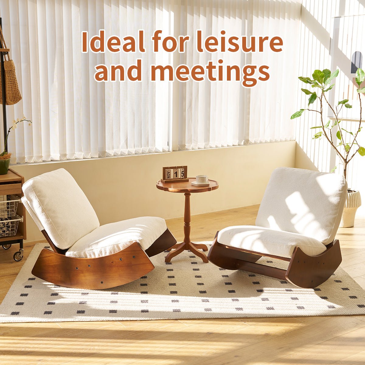 Comfortable Glider Rocking Chair, High - Quality Upholstery Glider Chair, Solid Wood Frame, Perfect for Multiple Settings Accent Reading Chair for Bedroom,Living Room,Nursery - 1st Choice Furniture Direct