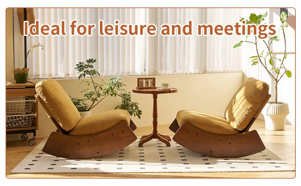 Comfortable Glider Rocking Chair, High - Quality Upholstery Glider Chair, Solid Wood Frame, Perfect for Multiple Settings Accent Reading Chair for Bedroom,Living Room,Nursery - 1st Choice Furniture Direct