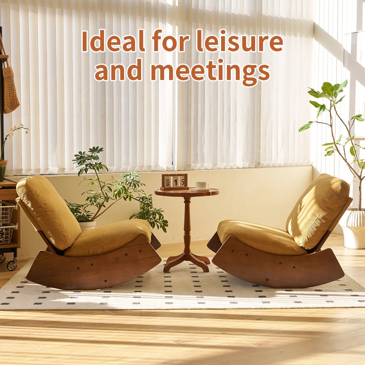 Comfortable Glider Rocking Chair, High - Quality Upholstery Glider Chair, Solid Wood Frame, Perfect for Multiple Settings Accent Reading Chair for Bedroom,Living Room,Nursery - 1st Choice Furniture Direct