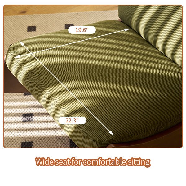 Comfortable Glider Rocking Chair, High - Quality Upholstery Glider Chair, Solid Wood Frame, Perfect for Multiple Settings Accent Reading Chair for Bedroom,Living Room,Nursery - 1st Choice Furniture Direct