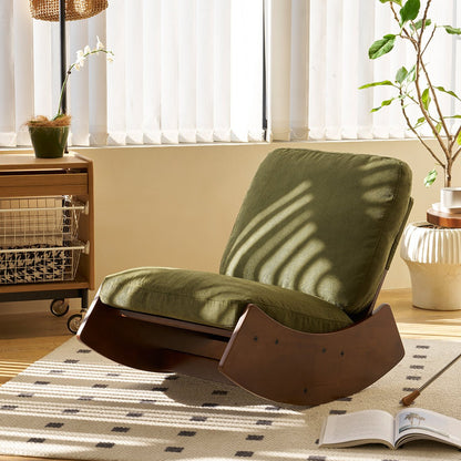 Comfortable Glider Rocking Chair, High - Quality Upholstery Glider Chair, Solid Wood Frame, Perfect for Multiple Settings Accent Reading Chair for Bedroom,Living Room,Nursery - 1st Choice Furniture Direct