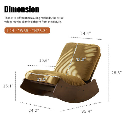 Comfortable Glider Rocking Chair, High - Quality Upholstery Glider Chair, Solid Wood Frame, Perfect for Multiple Settings Accent Reading Chair for Bedroom,Living Room,Nursery - 1st Choice Furniture Direct