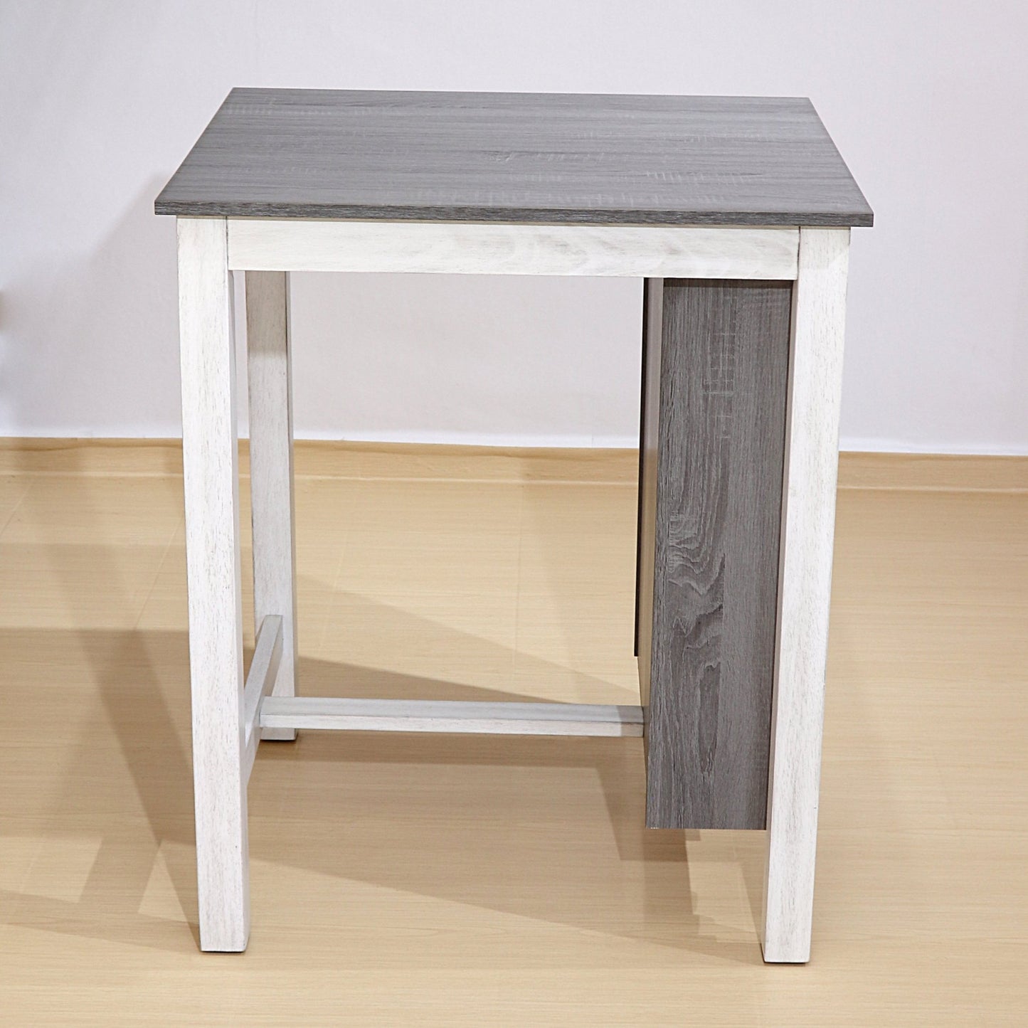 Compact Dining Table Set with Storage – Rustic Space Saving Kitchen Table with 2 Stools - 1st Choice Furniture Direct