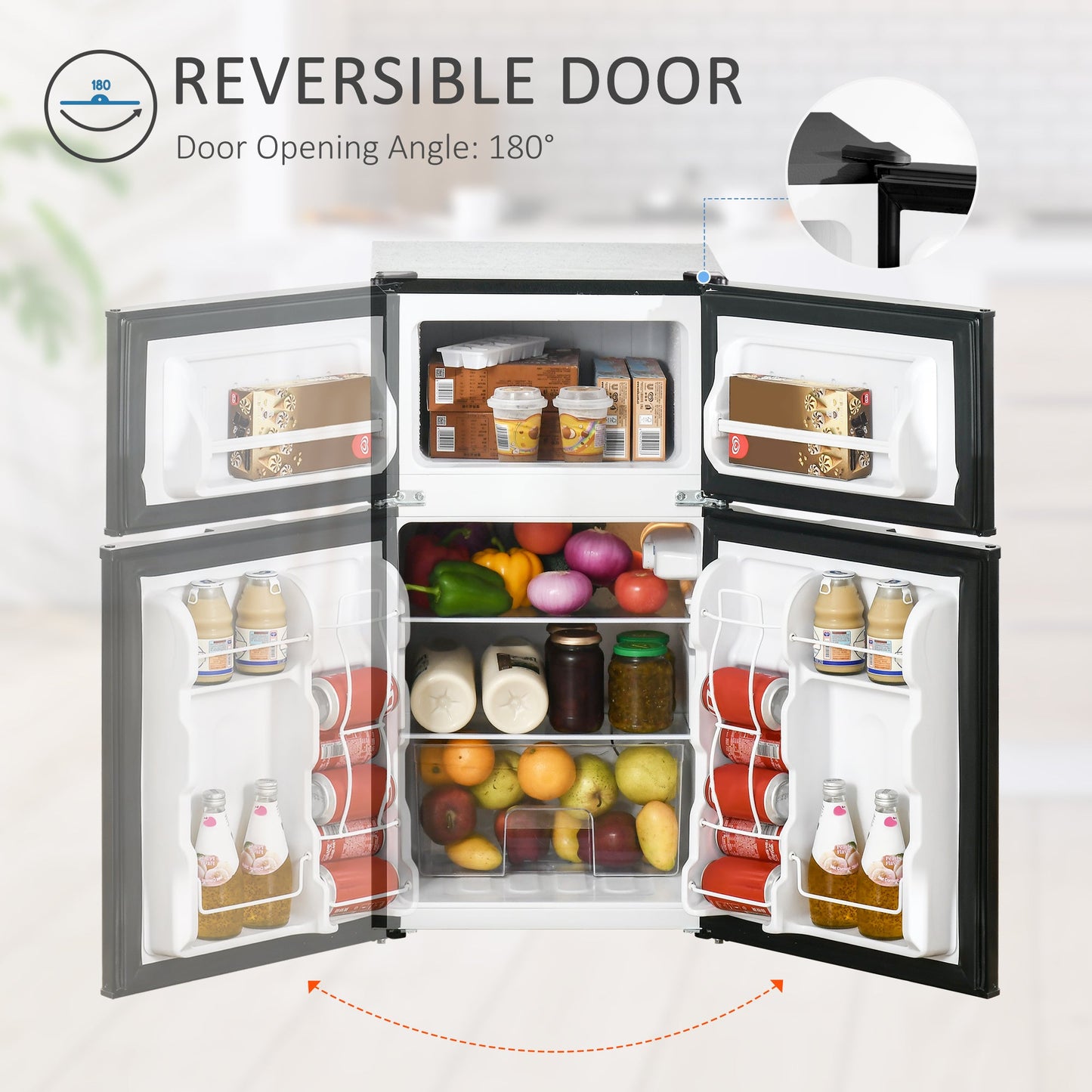 Compact Mini Fridge with Freezer | Energy Efficient Apartment Refrigerator - 1st Choice Furniture Direct