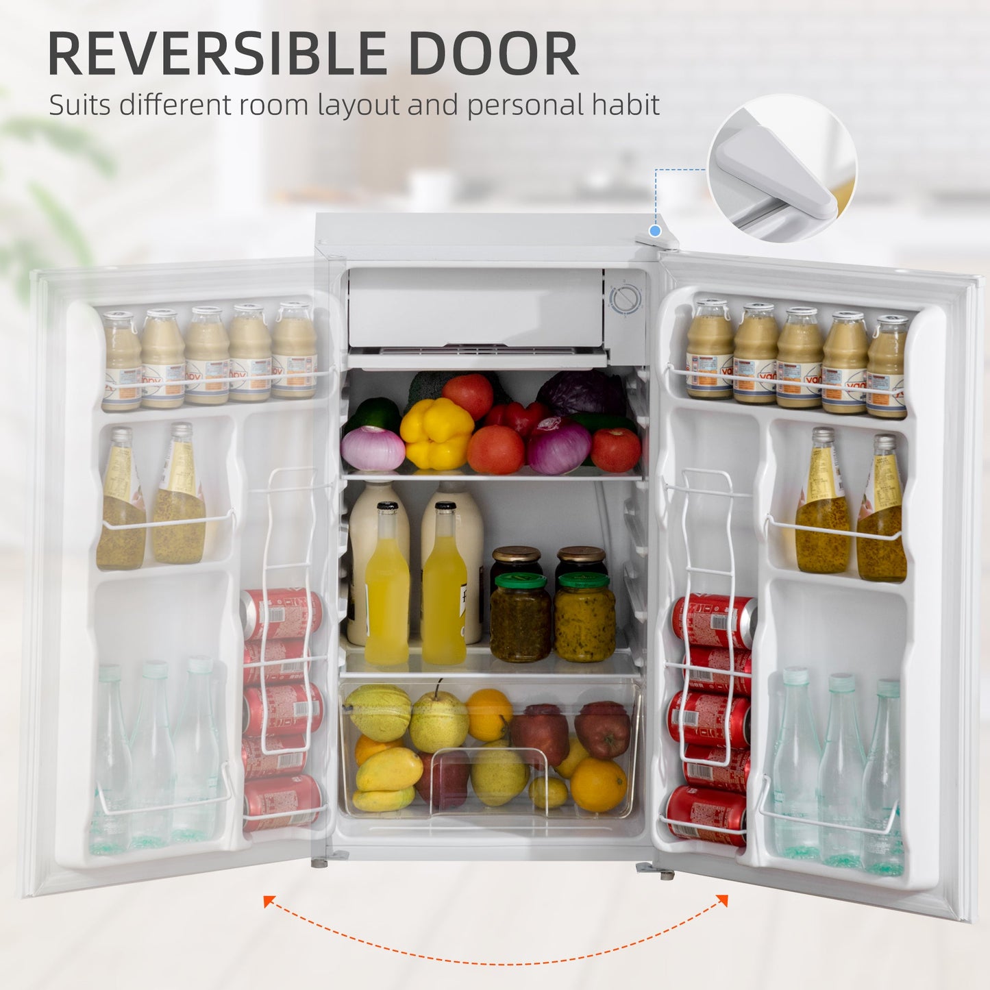 Compact Mini Fridge with Freezer – Energy Efficient Small Refrigerator for Apartment & Dorm - 1st Choice Furniture Direct