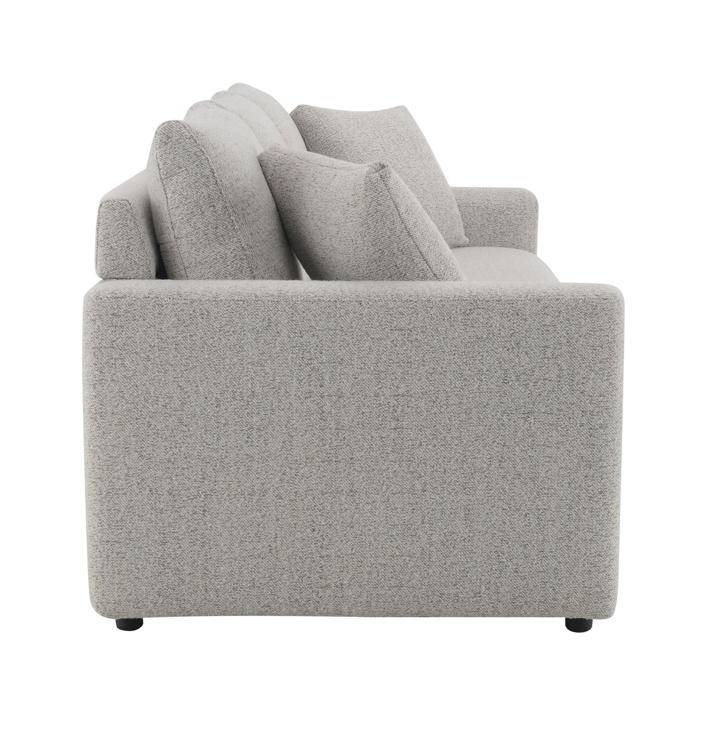 Connie Beige Boucle Sleeper Sectional Sofa w/ 2 Toss Pillows - 1st Choice Furniture Direct
