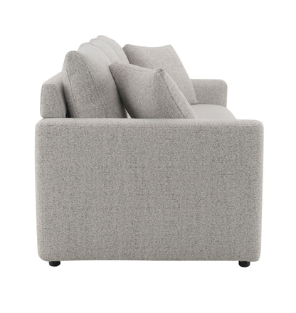 Connie Beige Boucle Sleeper Sectional Sofa w/ 2 Toss Pillows - 1st Choice Furniture Direct