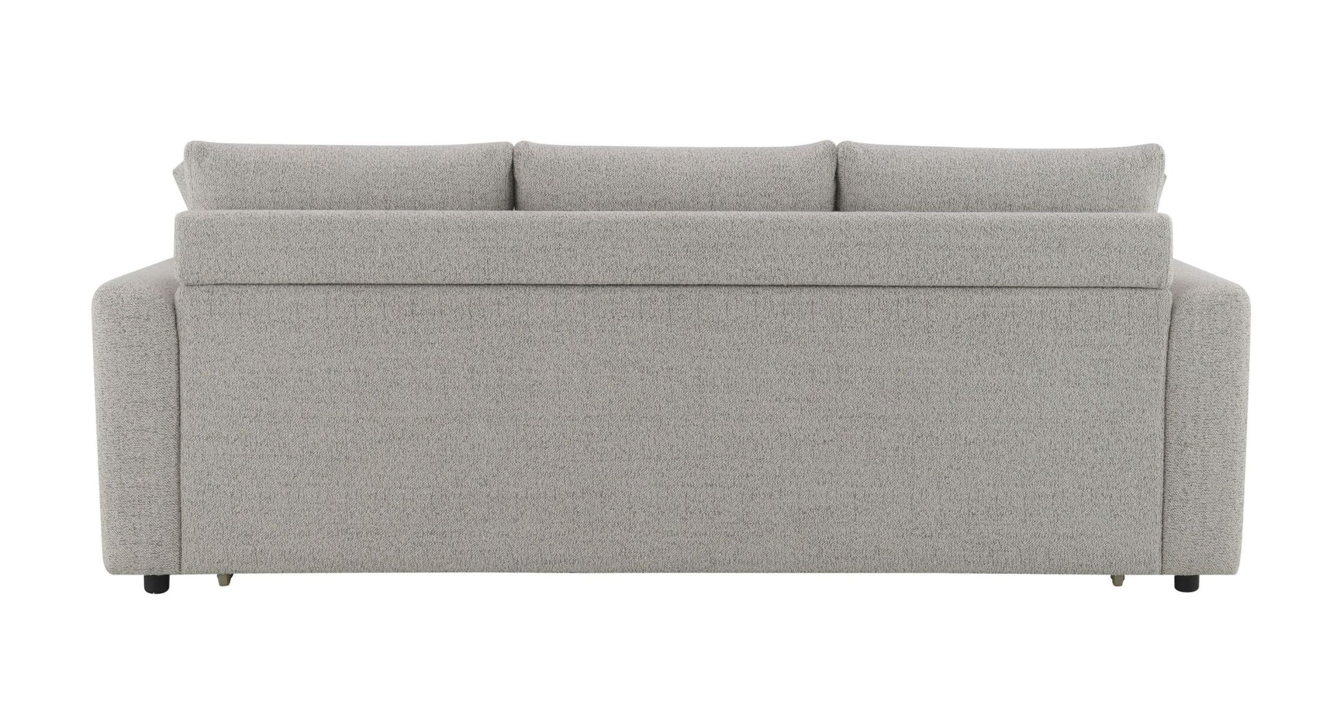 Connie Beige Boucle Sleeper Sectional Sofa w/ 2 Toss Pillows - 1st Choice Furniture Direct