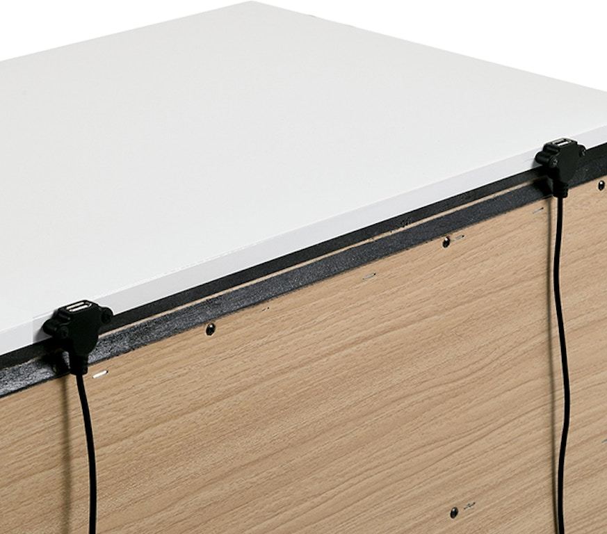 Contemporary 1pc Nightstand White Color High Gloss Finish w/ Metallic Accents Bedside Table w USB Port Bedroom Furniture - 1st Choice Furniture Direct