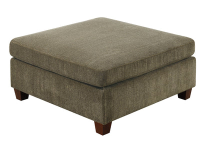 Contemporary 1pc OTTOMAN Tan Color Chenille Fabric Modular Corner wedge Sofa Living Room Furniture - 1st Choice Furniture Direct