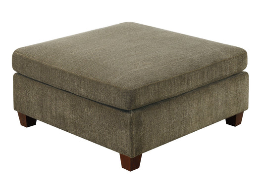 Contemporary 1pc OTTOMAN Tan Color Chenille Fabric Modular Corner wedge Sofa Living Room Furniture - 1st Choice Furniture Direct