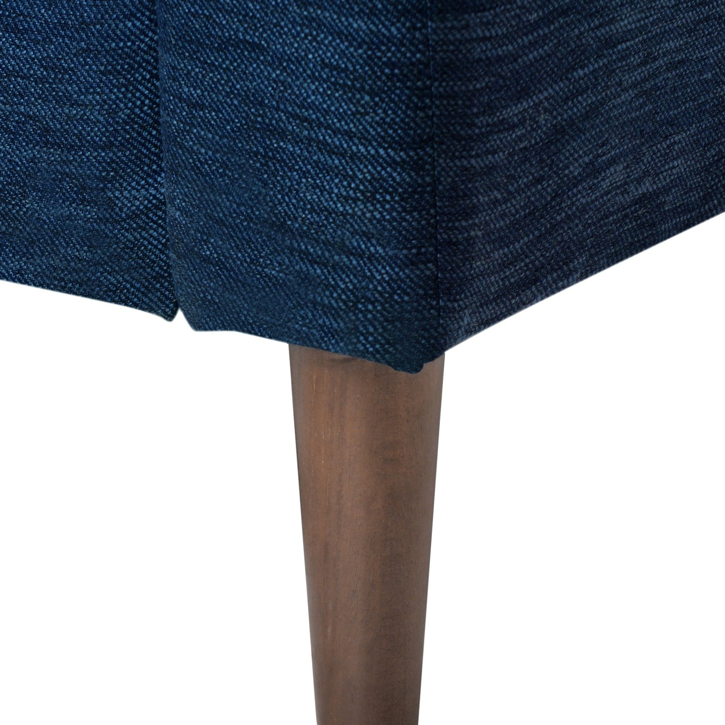 Contemporary 3 - Seater Sofa with Button - Tufted Design in Navy Blue Fabric - 1st Choice Furniture Direct