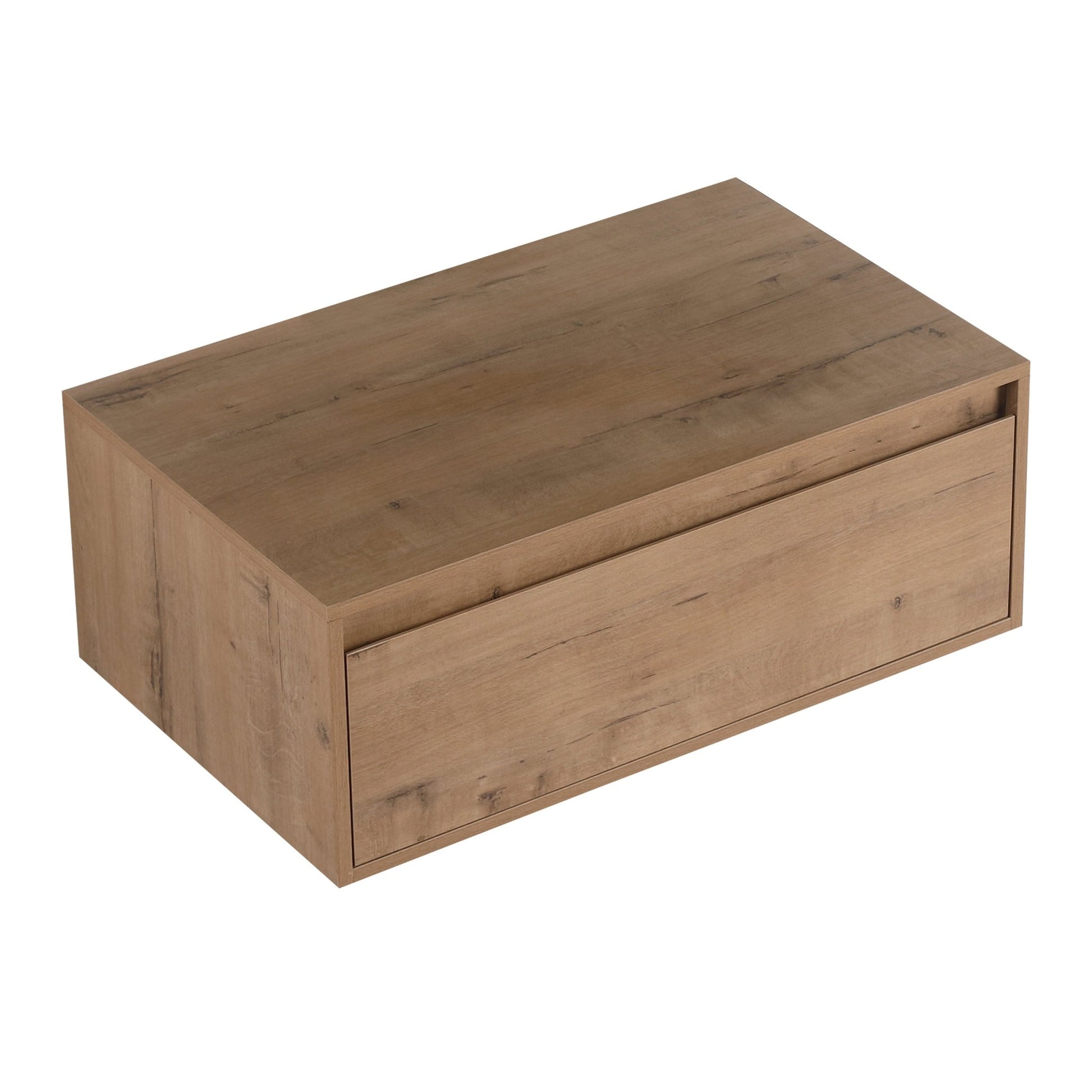 Contemporary 30' Bathroom Cabinet with Soft Close Drawer in Imitative Oak Finish - Excluding Sink - 1st Choice Furniture Direct