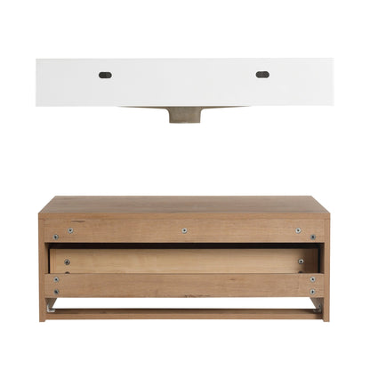 Contemporary 30' Bathroom Cabinet with Soft Close Drawer in Imitative Oak Finish - Excluding Sink - 1st Choice Furniture Direct