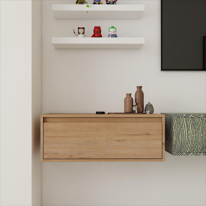 Contemporary 30' Bathroom Cabinet with Soft Close Drawer in Imitative Oak Finish - Excluding Sink - 1st Choice Furniture Direct