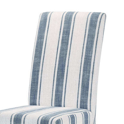 Contemporary Blue Upholstered Dining Chair Set of 2 - 1st Choice Furniture Direct