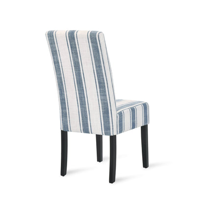 Contemporary Blue Upholstered Dining Chair Set of 2 - 1st Choice Furniture Direct