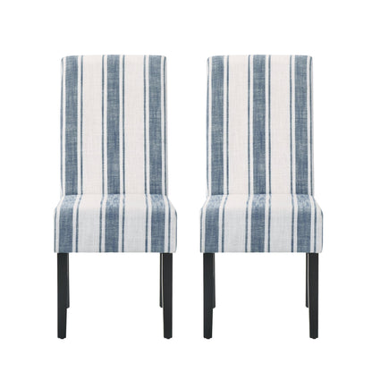 Contemporary Blue Upholstered Dining Chair Set of 2 - 1st Choice Furniture Direct