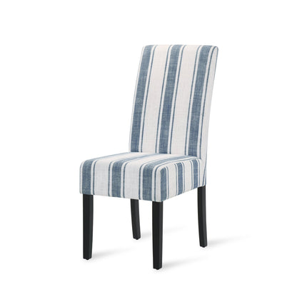Contemporary Blue Upholstered Dining Chair Set of 2 - 1st Choice Furniture Direct