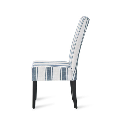 Contemporary Blue Upholstered Dining Chair Set of 2 - 1st Choice Furniture Direct