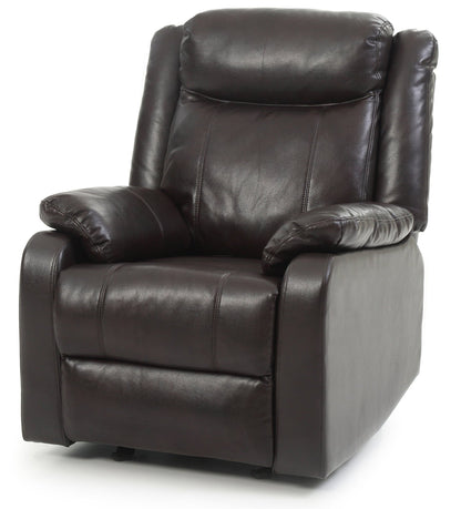 Contemporary Dark Brown Recliner Chair - 1st Choice Furniture Direct