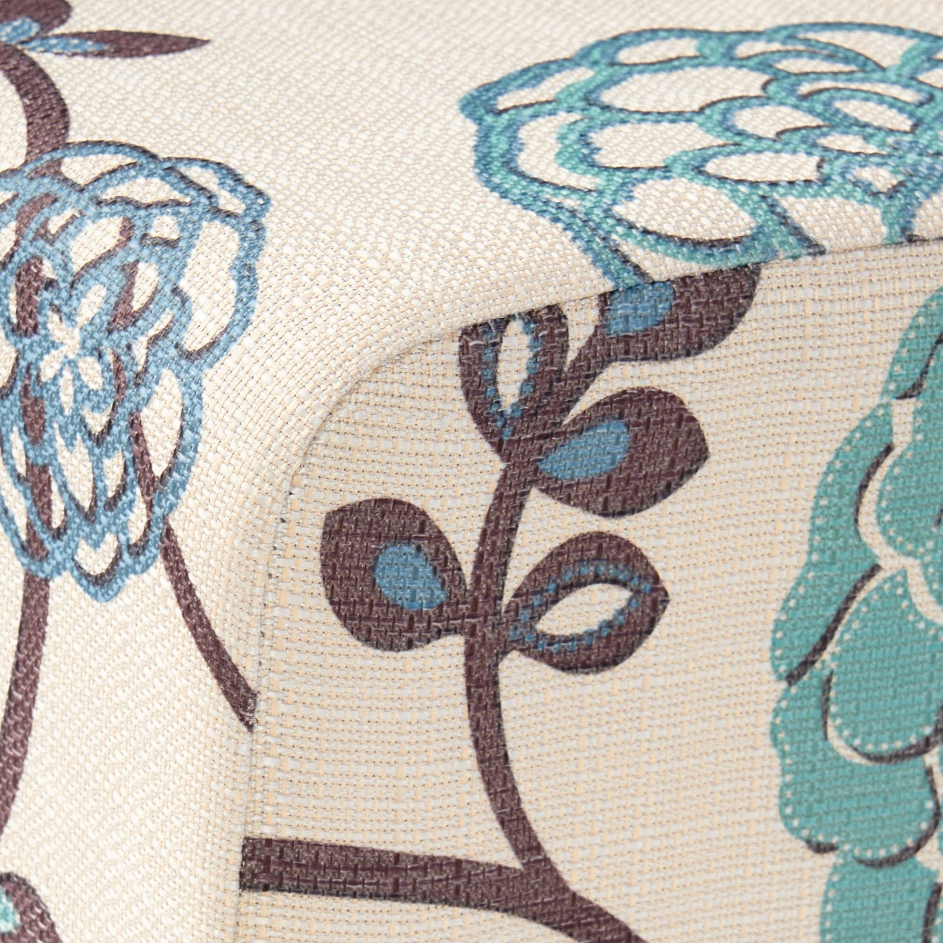 Contemporary Dining Chair Set with Rubberwood Legs in White and Blue Fabric - 1st Choice Furniture Direct