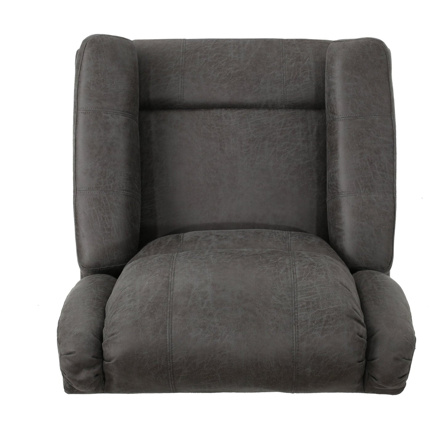 Contemporary Glider Recliner Chair with Swivel Function in Slate Microfiber - 1st Choice Furniture Direct