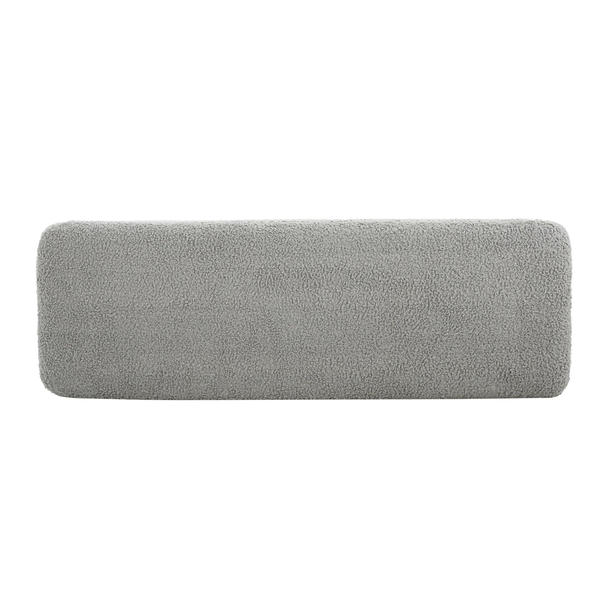 Contemporary Grey Ottoman with Foam Cushion and Durable Upholstery - 1st Choice Furniture Direct