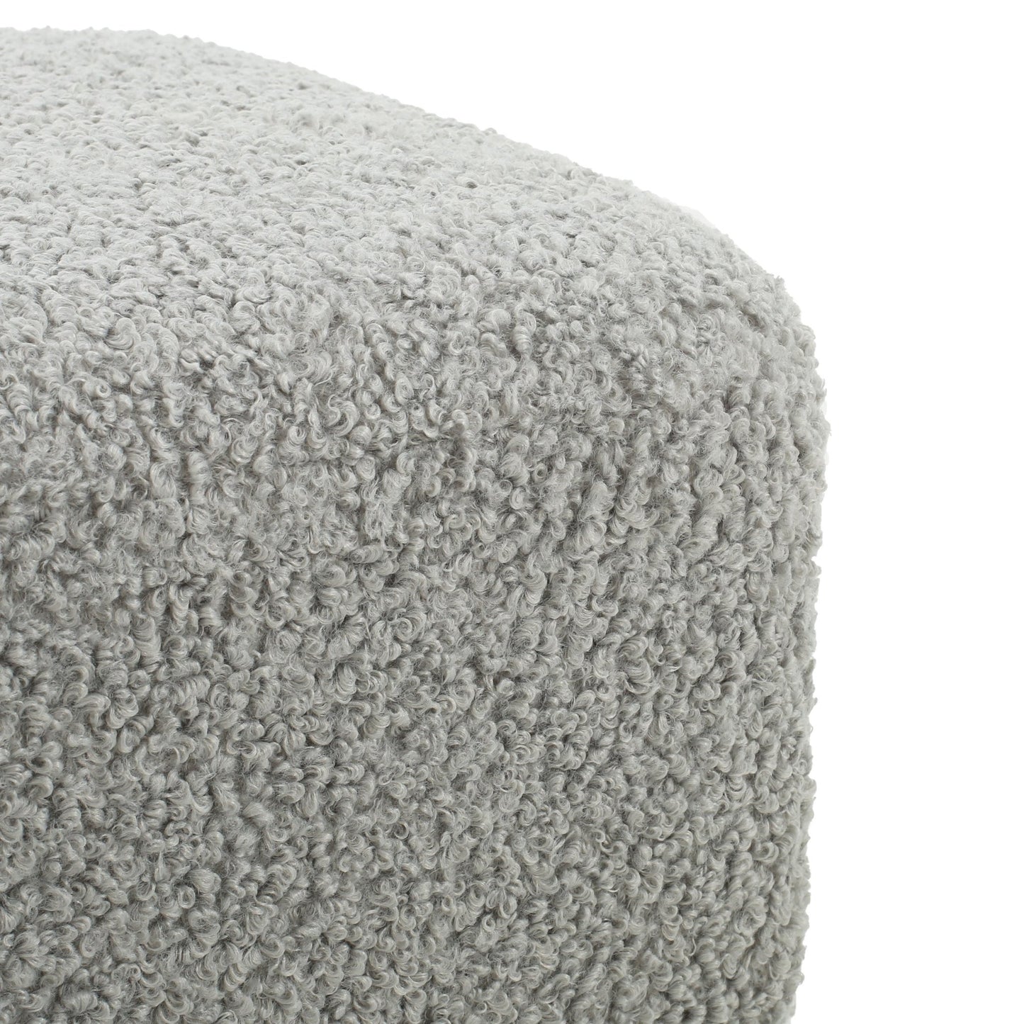 Contemporary Grey Ottoman with Foam Cushion and Durable Upholstery - 1st Choice Furniture Direct