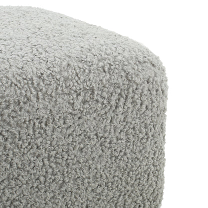 Contemporary Grey Ottoman with Foam Cushion and Durable Upholstery - 1st Choice Furniture Direct