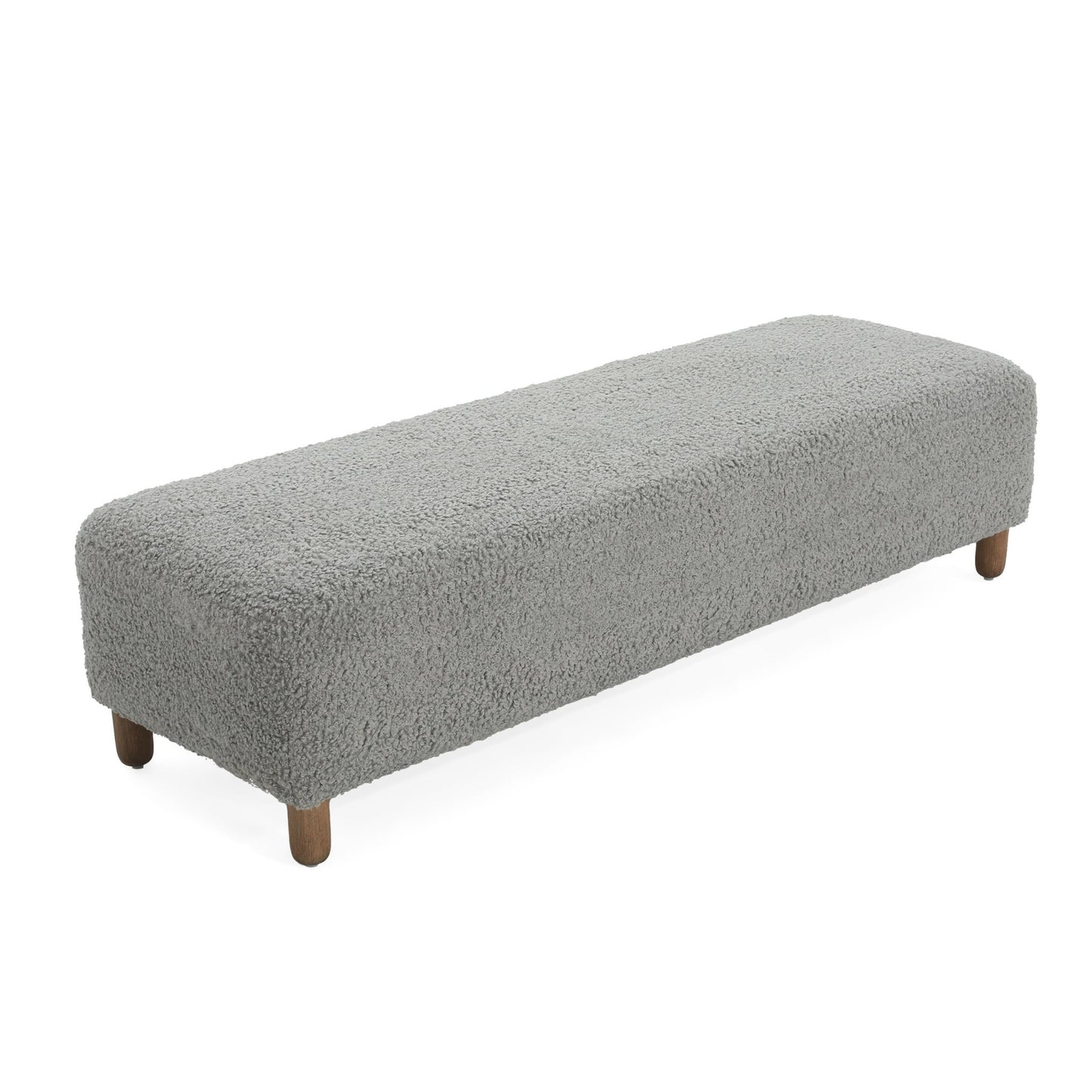 Contemporary Grey Ottoman with Foam Cushion and Durable Upholstery - 1st Choice Furniture Direct