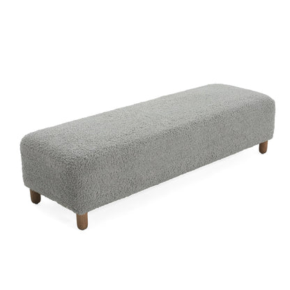 Contemporary Grey Ottoman with Foam Cushion and Durable Upholstery - 1st Choice Furniture Direct